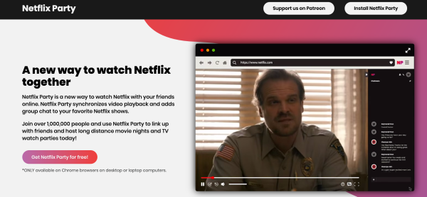 Netflix Party webpage